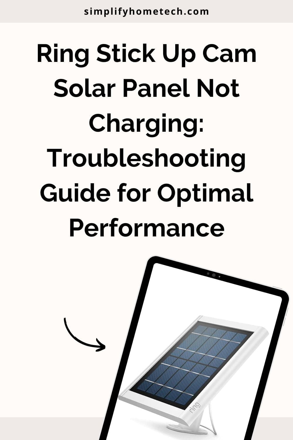 Ring Stick Up Cam Solar Panel Not Charging