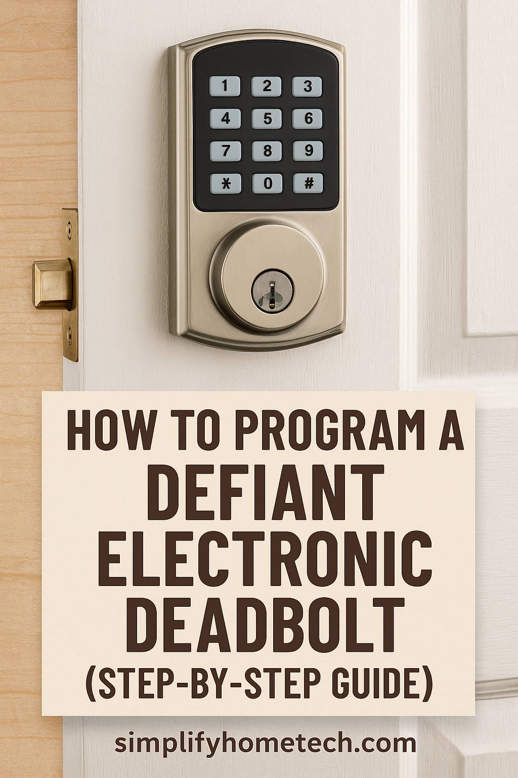 How To Program A Defiant Electronic Deadbolt