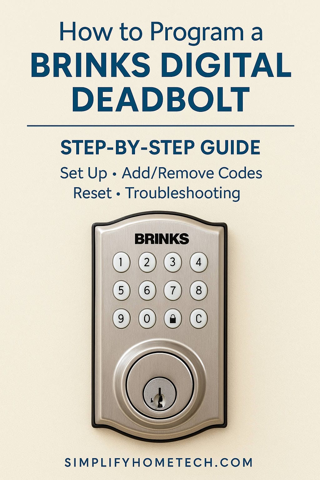 How to Program a Brinks Digital Deadbolt
