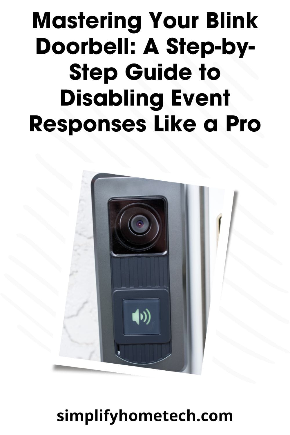 how to turn off event response on blink doorbell