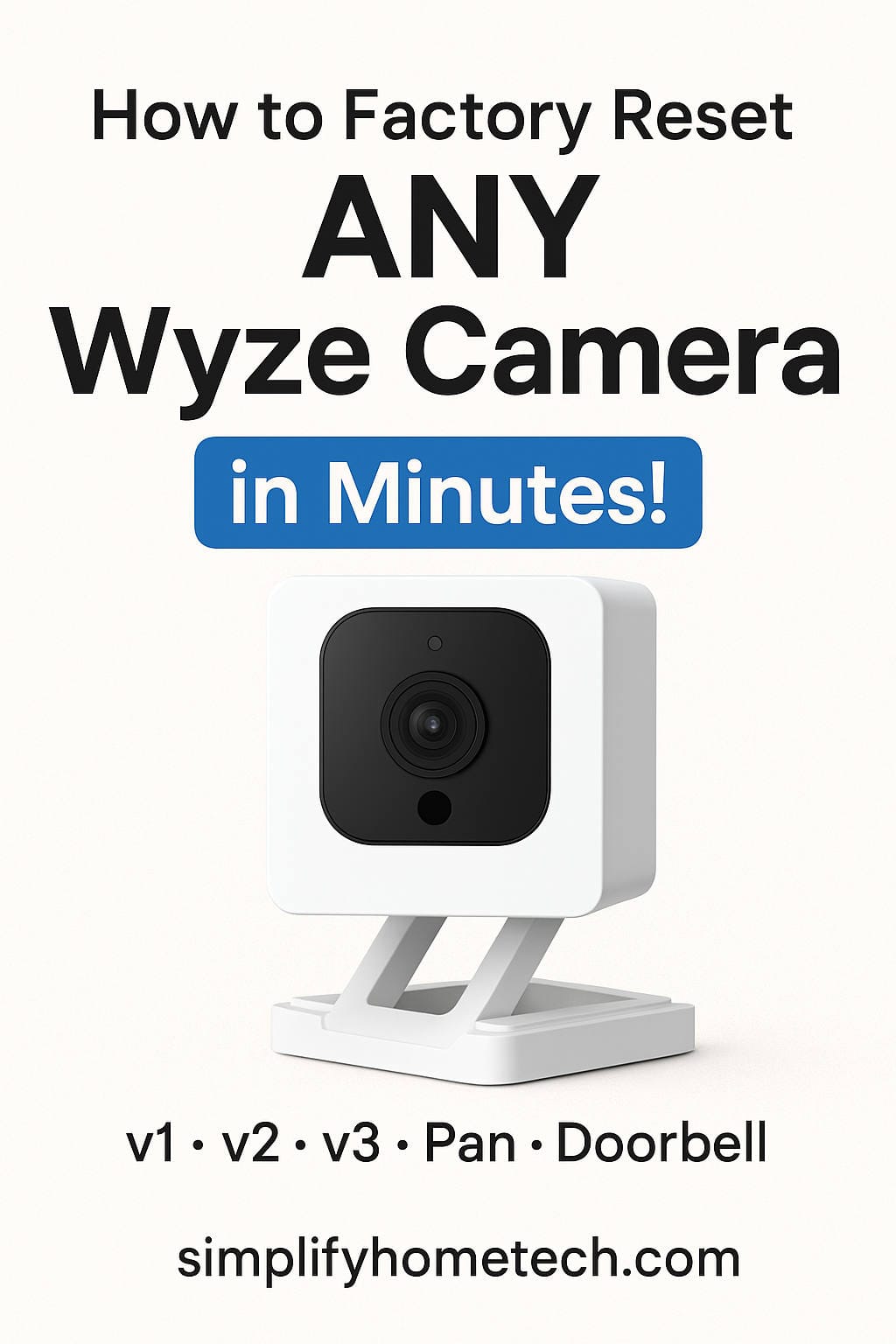 How to Factory Reset Any Wyze Camera (v1, v2, v3, Pan, Doorbell & More)