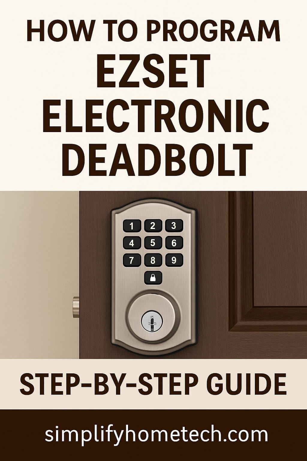 How to Program EZSET Electronic Deadbolt