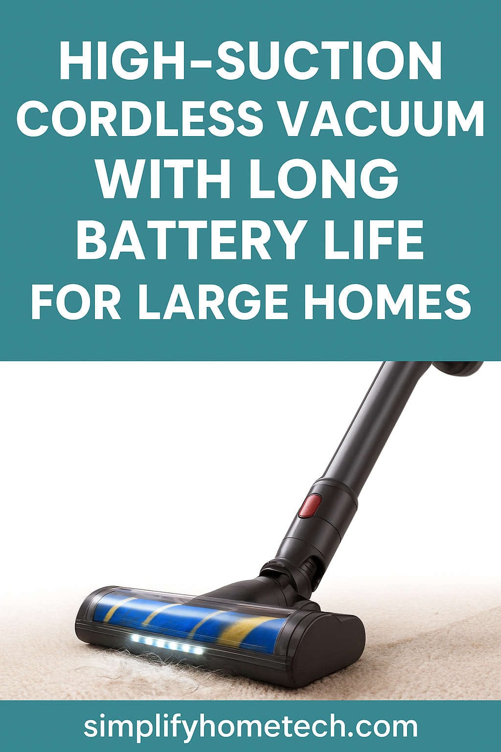 High-Suction Cordless Vacuum with Long Battery Life